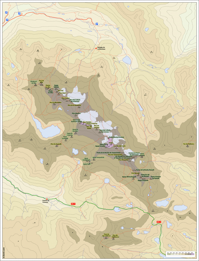 mapa-topográfico-pirineos-aneto-maladeta